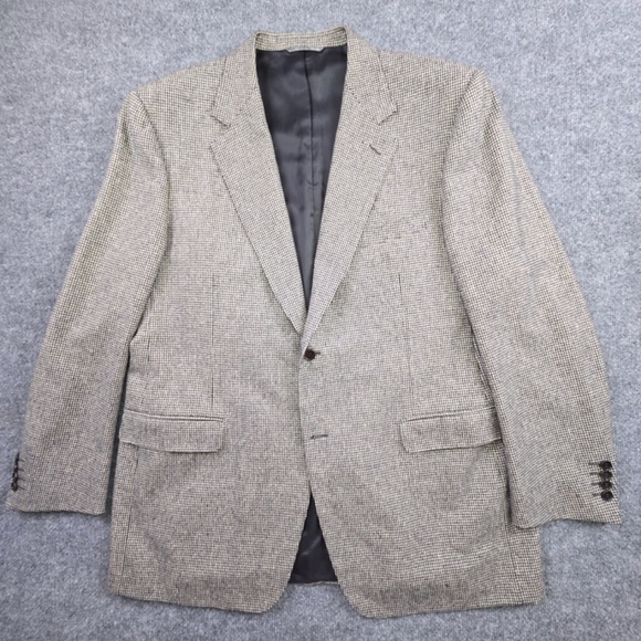 Canali Made in Italy 100% Wool Houndstooth Sport Coat Blazer Size 58L (US 48L) - Picture 4 of 14